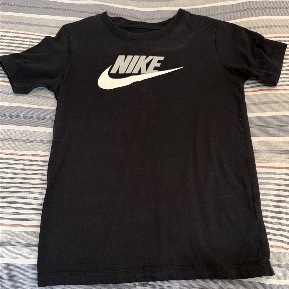 Nike Black Short-Sleeve Tee with White Swoosh